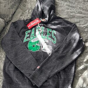 HOMAGE Men's Charcoal Gray Eagles Hoodie